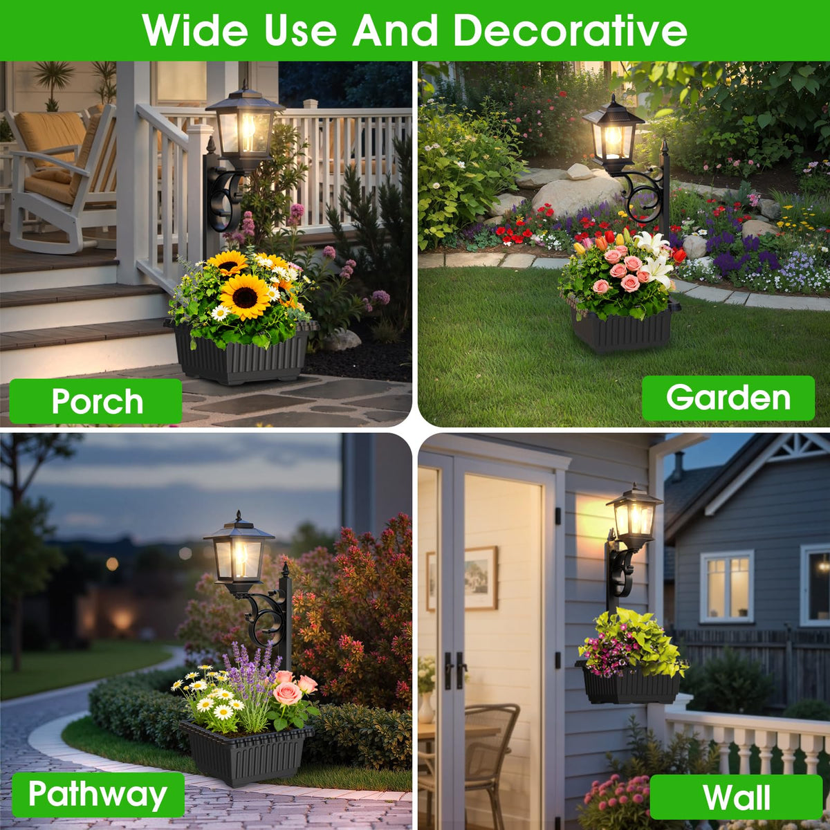 Melunar 2-in-1 planter light attachment showing planter and glow for outdoor charm