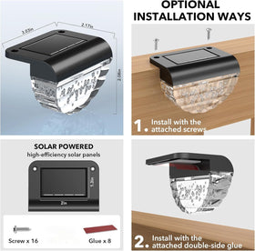 Melunar easy-install lights with screws or glue for quick setup