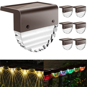 Melunar solar deck lights six-pack illuminate steps safely at night