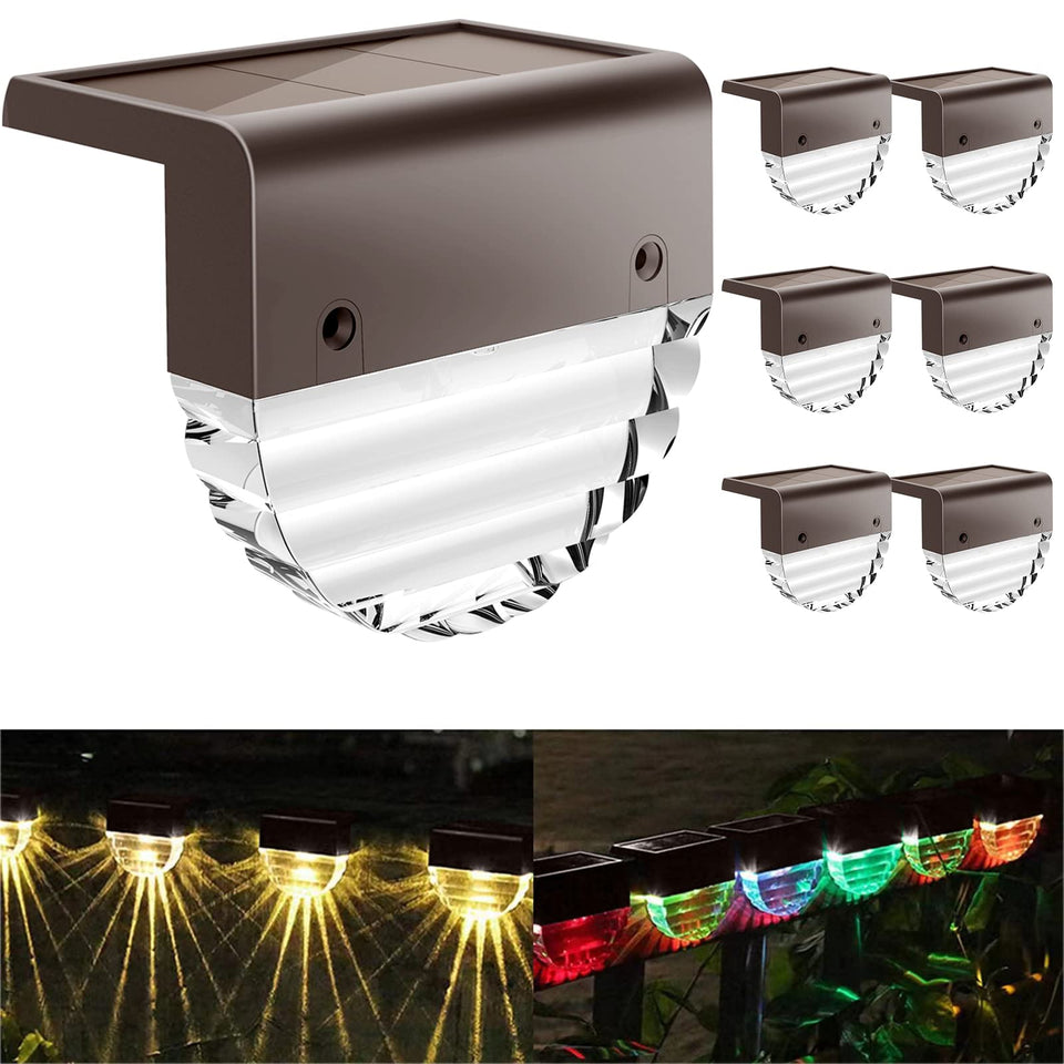Melunar solar deck lights six-pack illuminate steps safely at night