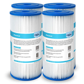 Membrane Solutions 20-micron pleated filter assembly for home use captures sediment and protects plumbing