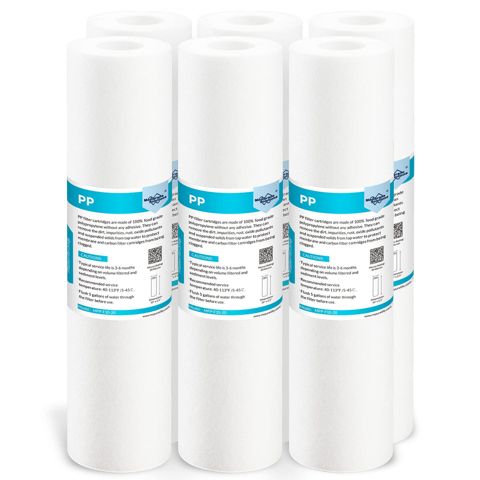 Membrane Solutions 20 micron sediment filter for 10x2.5 inch housings improves water clarity