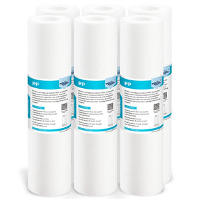 Membrane Solutions 5 micron sediment filter for 10x2.5-inch housings improves water clarity.