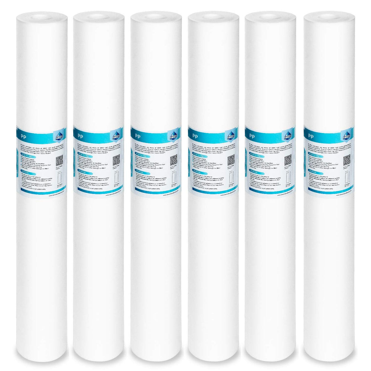 Membrane Solutions 5-micron sediment filter cartridge for whole-house systems improves water clarity.