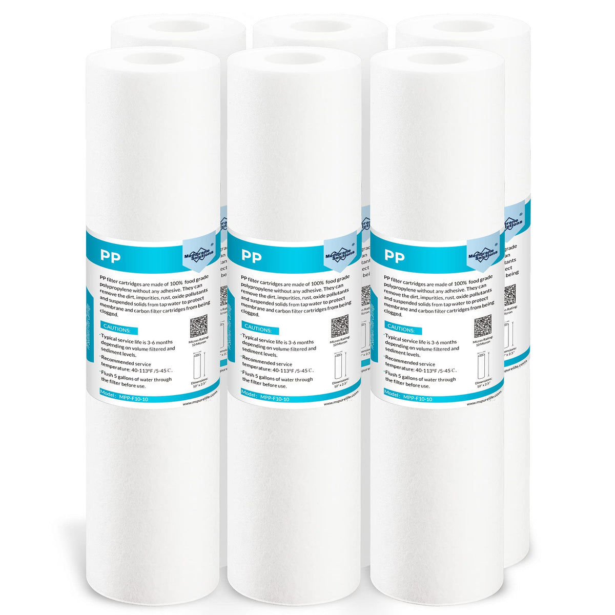 Membrane Solutions 10 micron sediment filter package ready for home installation