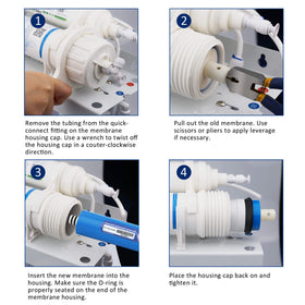 Membrane Solutions under-sink filtration setup for kitchens.