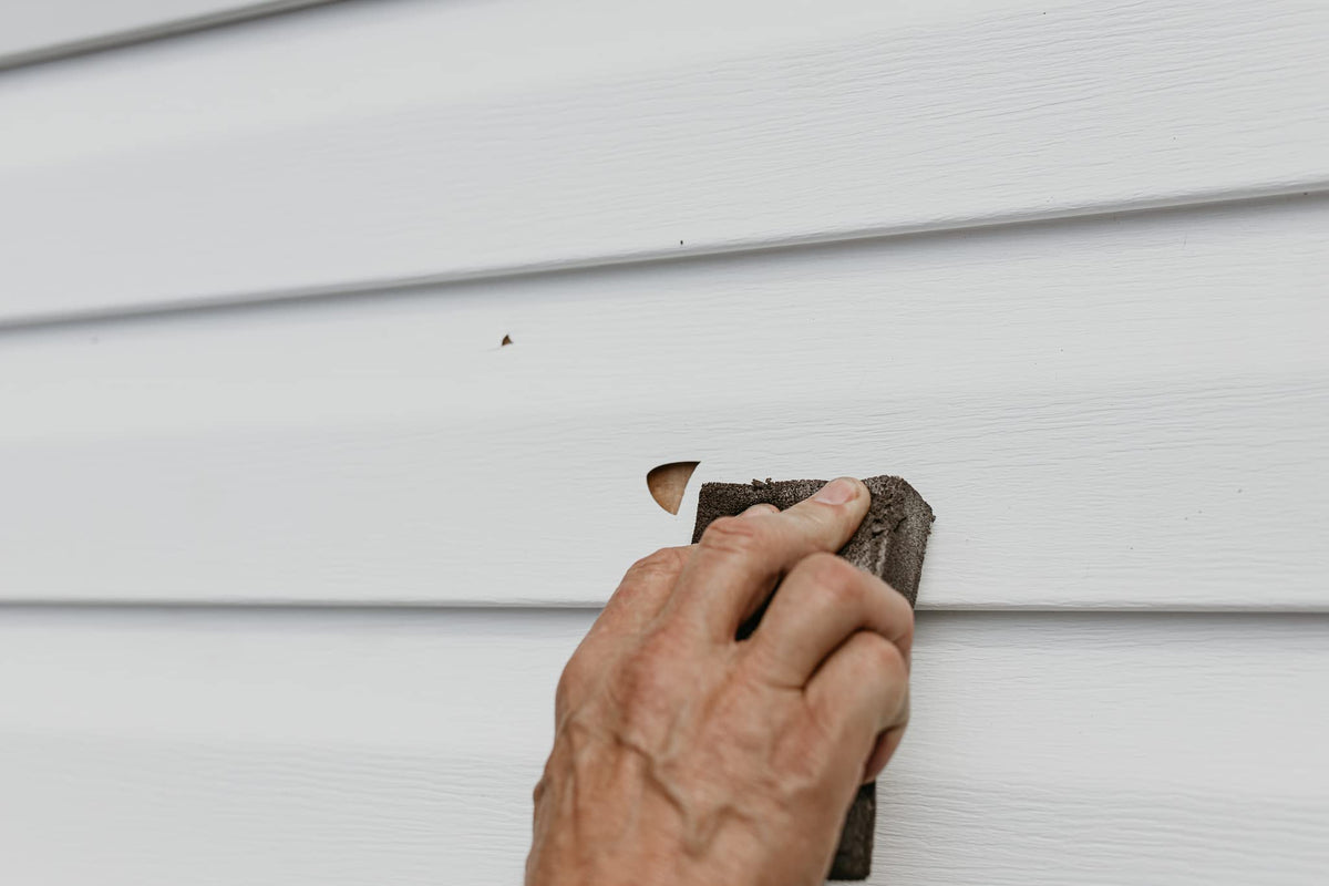 Mendyl paintable white patch lets you color-match your exterior.