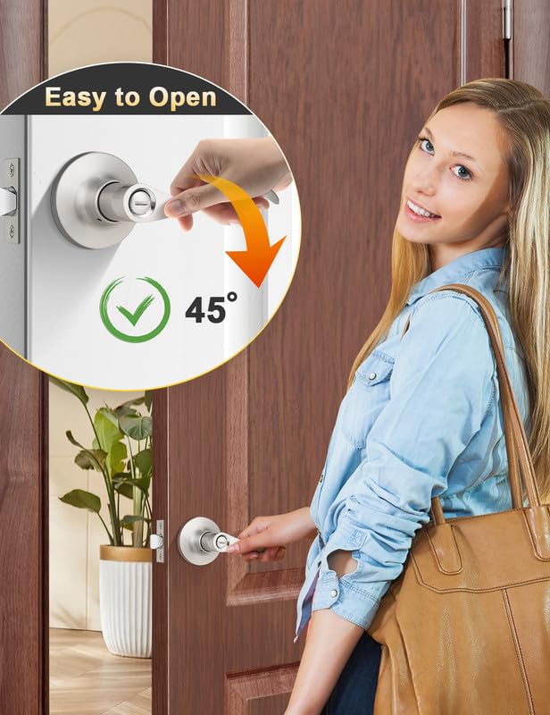 Mengico door handle kit includes all hardware for straightforward, single-person installation