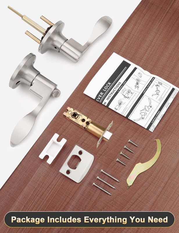 Mengico modern interior door hardware pack with concealed screws.