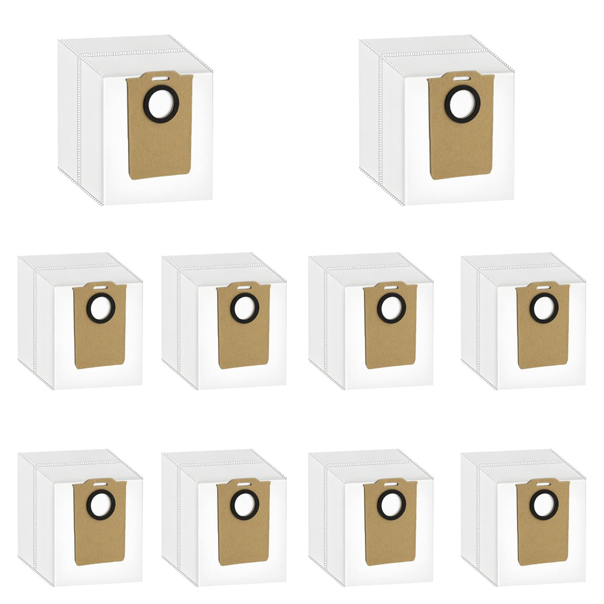 MENGLGUOJI UR3 dust bags 10-pack front view for easy replacement and clean floors