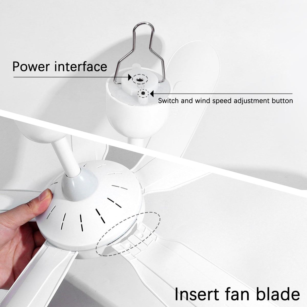 Mengnessly indoor outdoor fan suitable for gazebo, tent, RV.