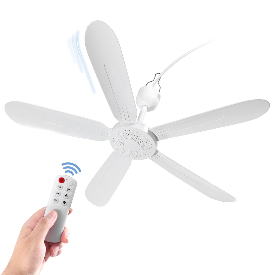 Mengnessly ceiling fan with remote control for precise breeze in any room.