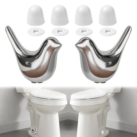 MENNTY ceramic bird toilet bolt cap in gloss grey adds subtle charm and rust protection