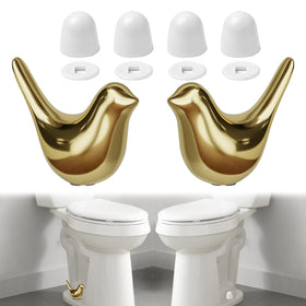 MENNTY ceramic bird toilet bolt caps add decorative detail and bolt protection.