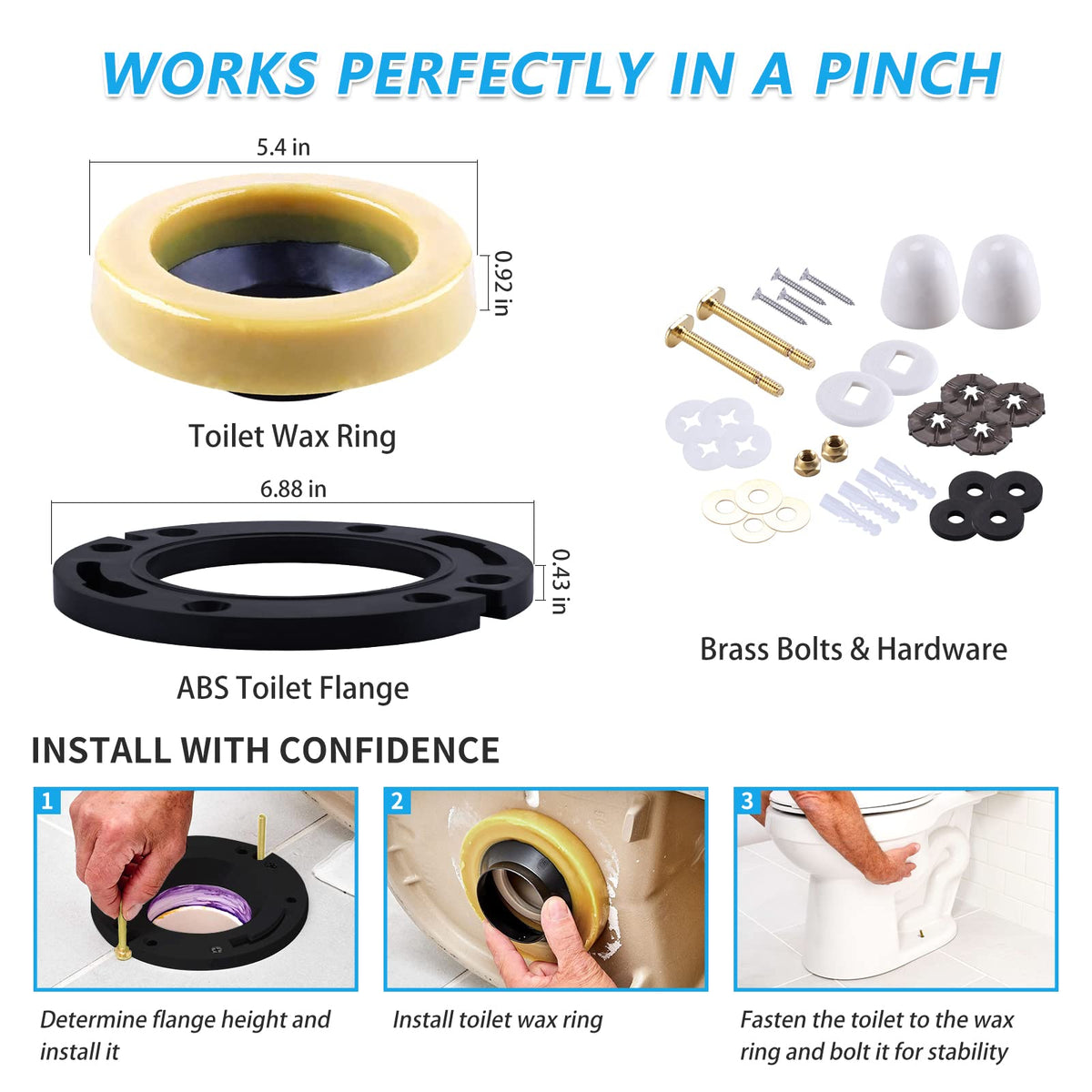 MENNTY DIY repair kit supports 3-4 inch waste lines.