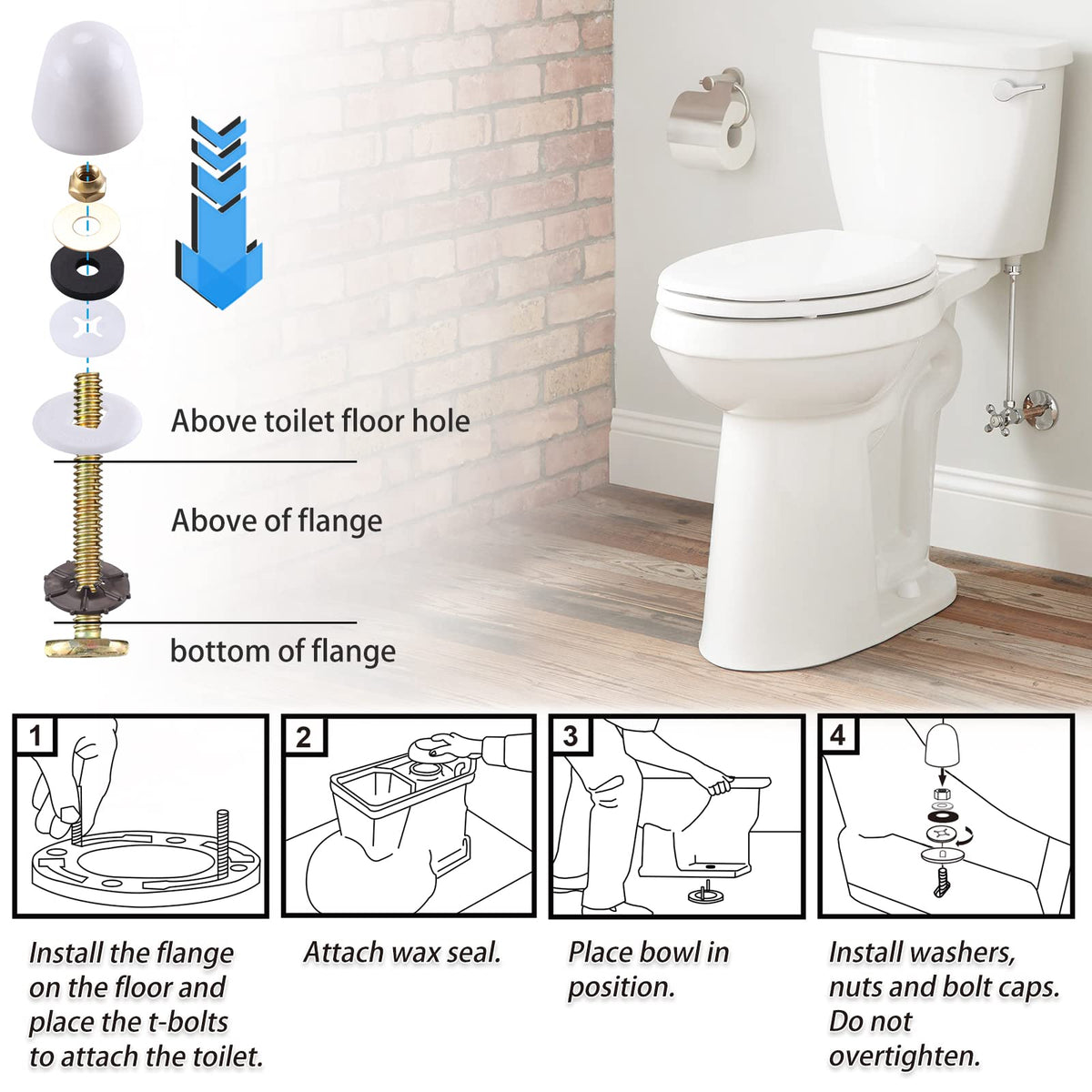 MENNTY flange assembly components for simple replacement in one kit.