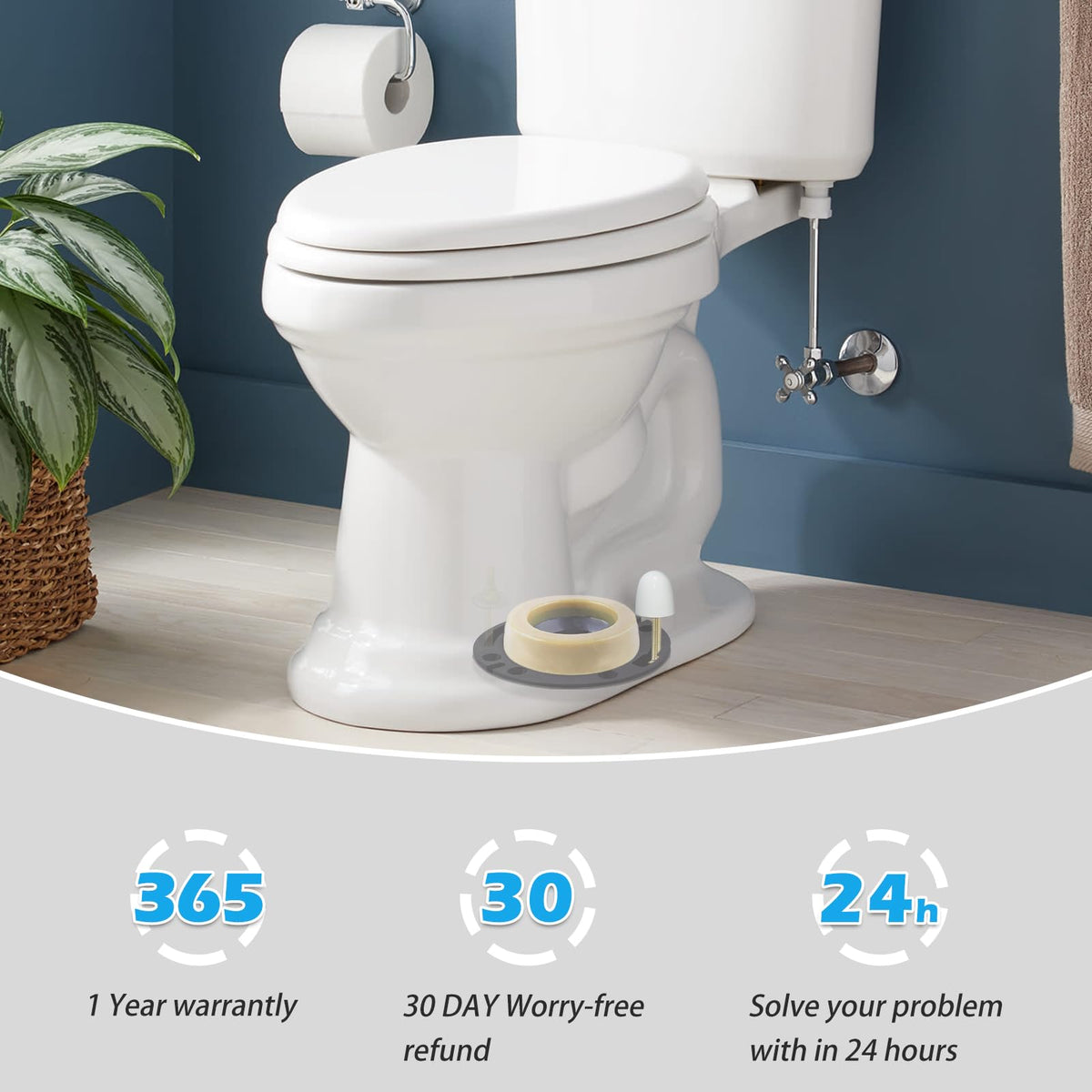 MENNTY toilet flange wax ring helps deodorize and seal against leaks.