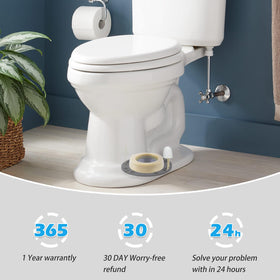 MENNTY toilet flange wax ring helps deodorize and seal against leaks.