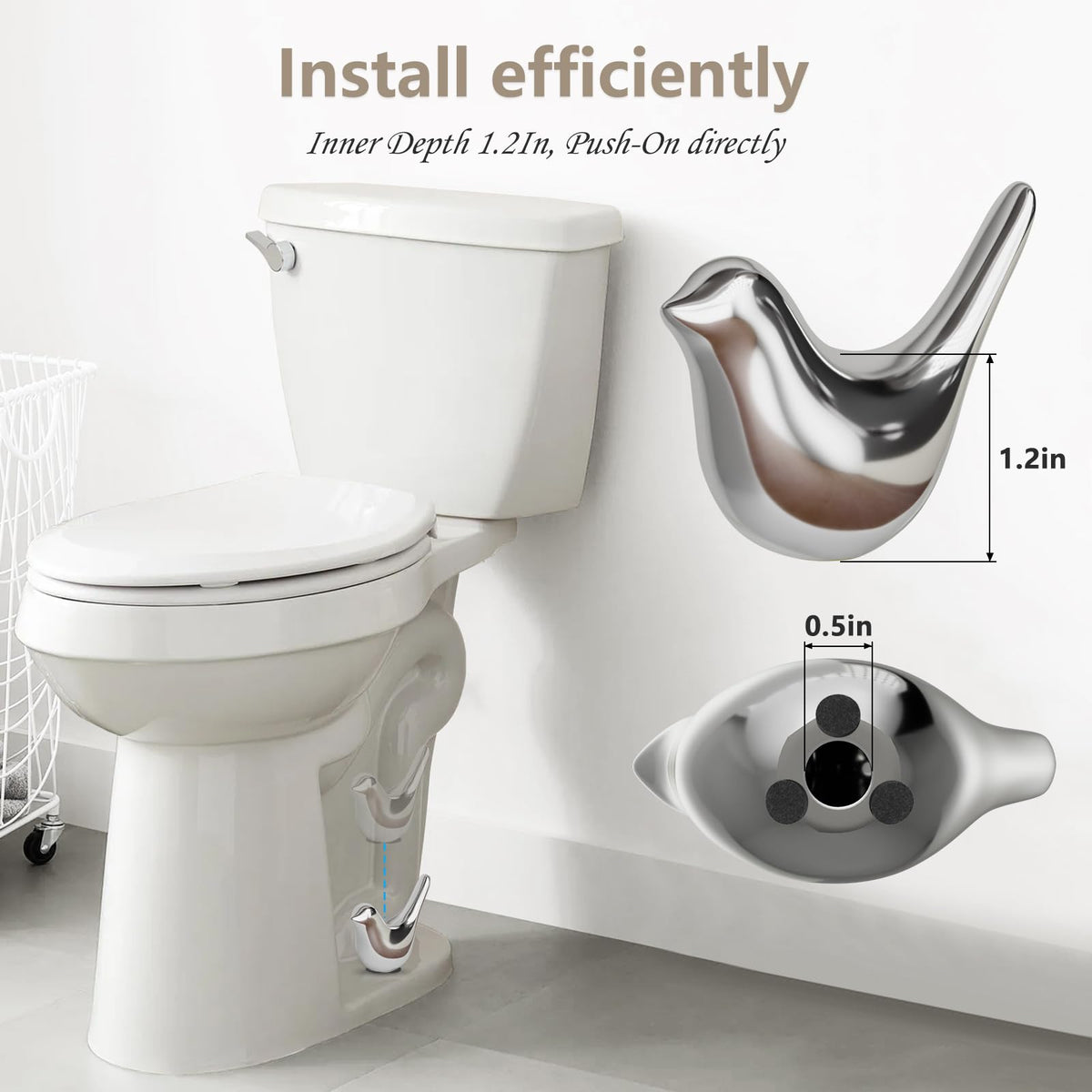 MENNTY universal bolt covers with washers for versatile bathroom use