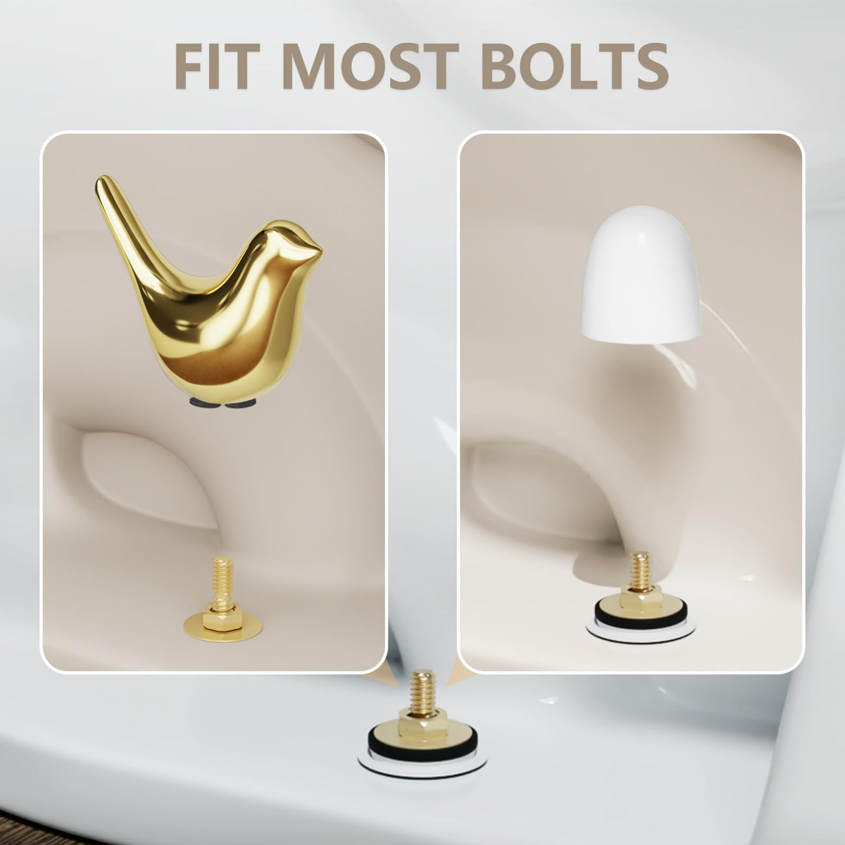 MENNTY universal toilet bolt covers fit most bolts and hide hardware.