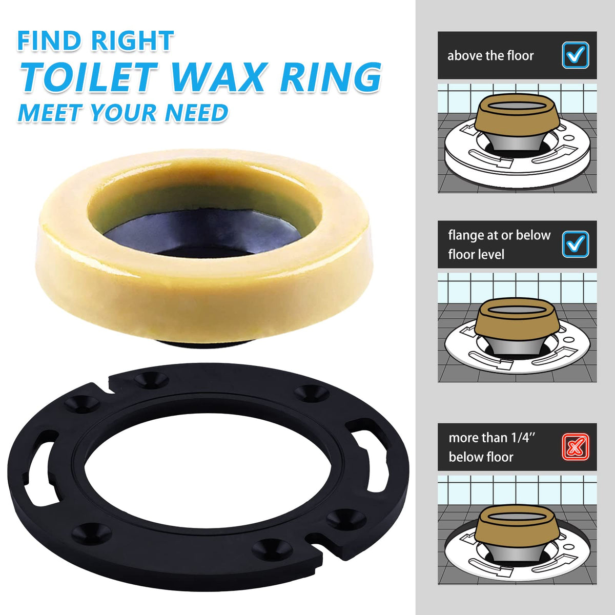 MENNTY wax ring with high viscosity for airtight toilet seal.