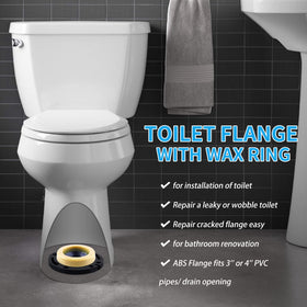 MENNTY wax ring and flange kit reduces wobble and leakage.