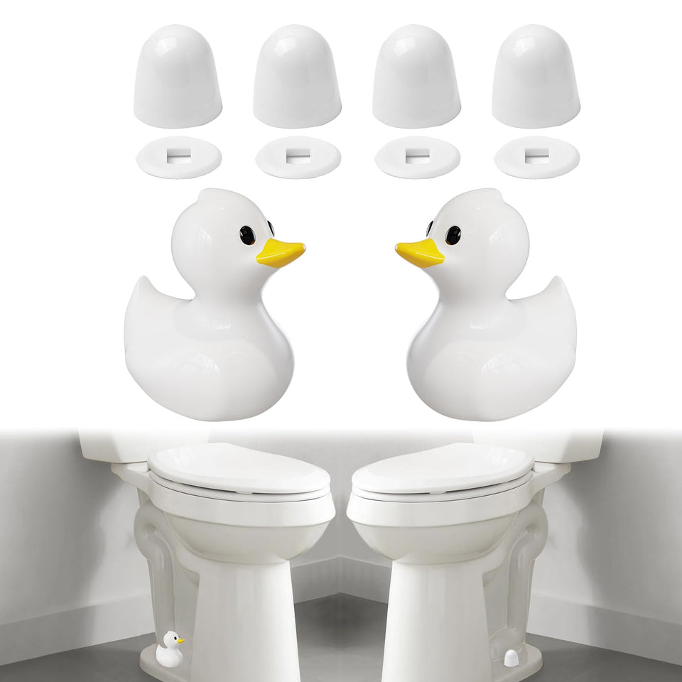 MENNTY ceramic duck bolt cover front view enhances bathroom decor and protection