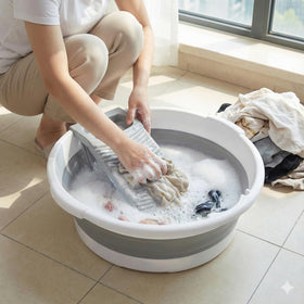 MEOENFT detachable washboard enables 2-in-1 washing and soaking tasks