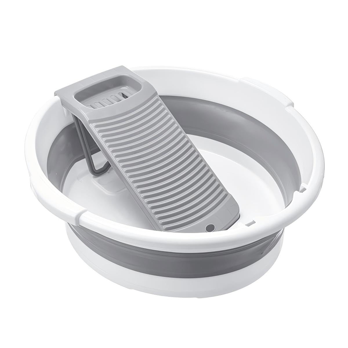 MEOENFT large collapsible washboard basin shows durability for heavy laundry loads