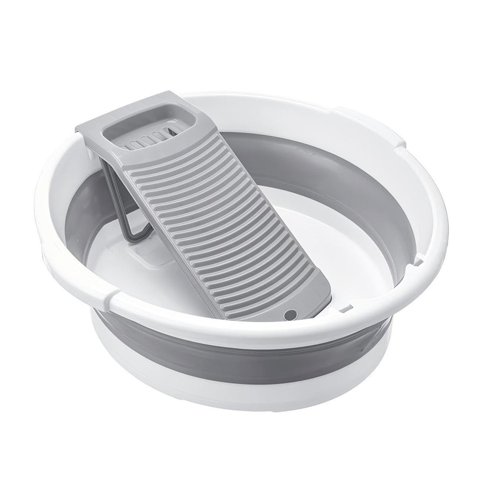 MEOENFT large collapsible washboard basin shows durability for heavy laundry loads