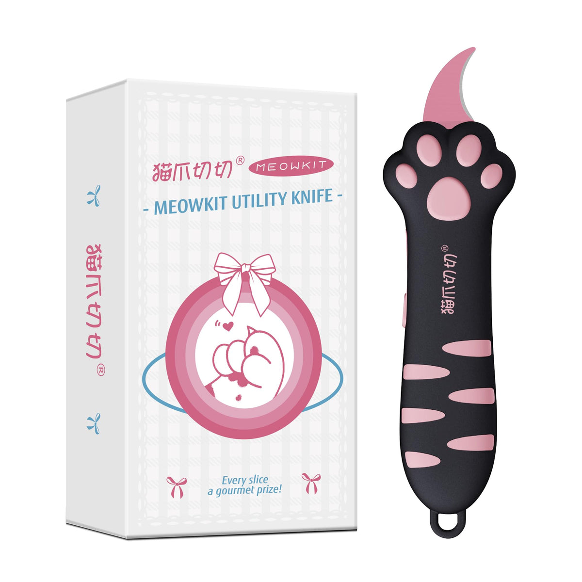 MEOWKIT Cat Paw Box Cutter with durable stainless steel construction.