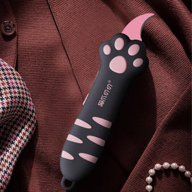 MEOWKIT Cat Paw Box Cutter shows soft-touch handle for confident grip.