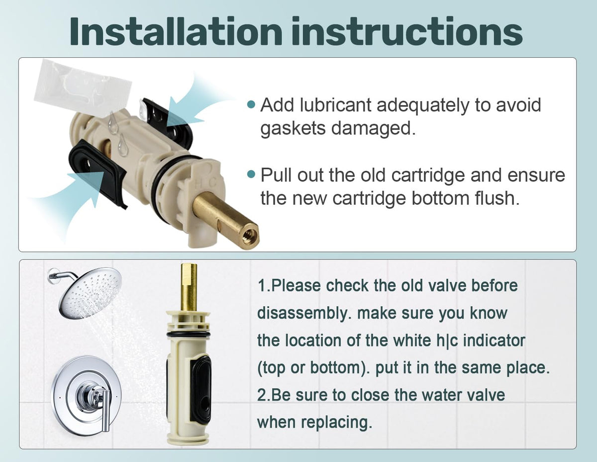Merdicment cartridge delivers reliable water flow for a steadier shower experience.