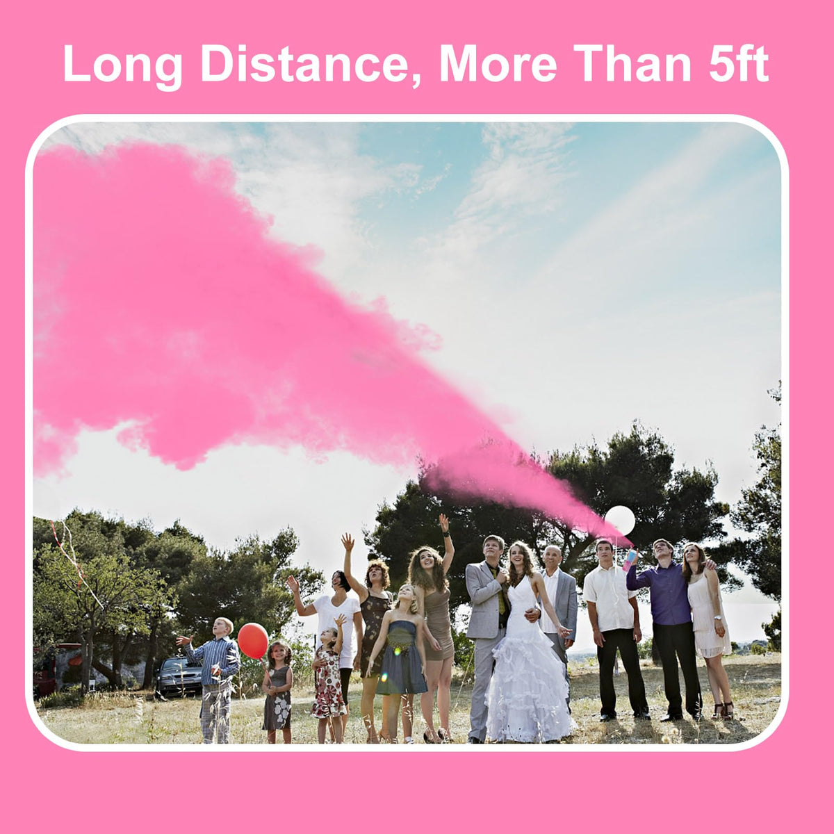 Merear four-pack set arranged for a pink gender reveal setup