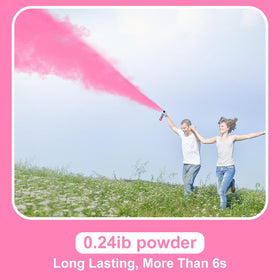 Merear pink color blaster close-up showing biodegradable powder