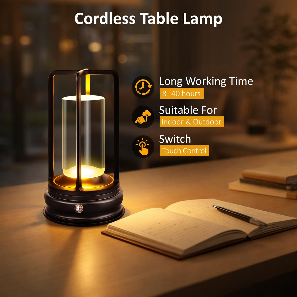MeRGBWLife lamp charging via USB-C for quick, convenient power.