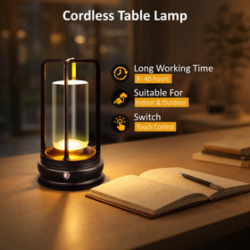 MeRGBWLife lamp charging via USB-C for quick, convenient power.