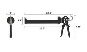 Meritool 112 designed for standard 29 oz cartridges for roofing and flooring.