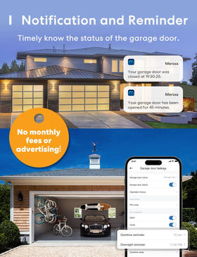 Meross accurate door status sensor keeps you informed about open or closed status.