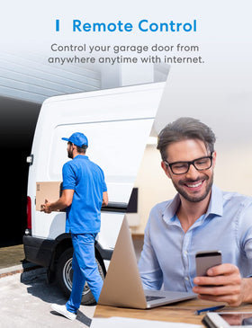 Meross mobile app notifications help you monitor door activity in real time.