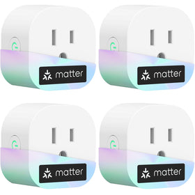 Meross Matter Smart Plug Mini pack front shows compact, space-saving design for easy setups.