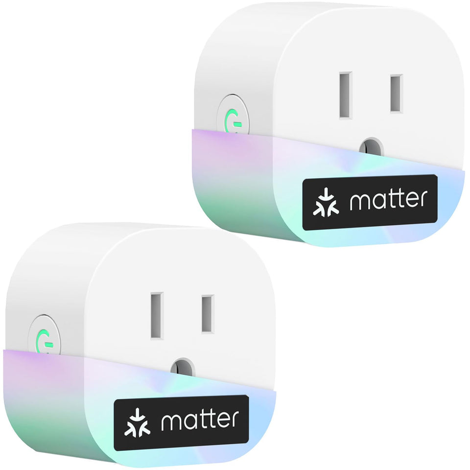Meross Matter Smart Plug Mini packaging shows quick setup and privacy-focused design.