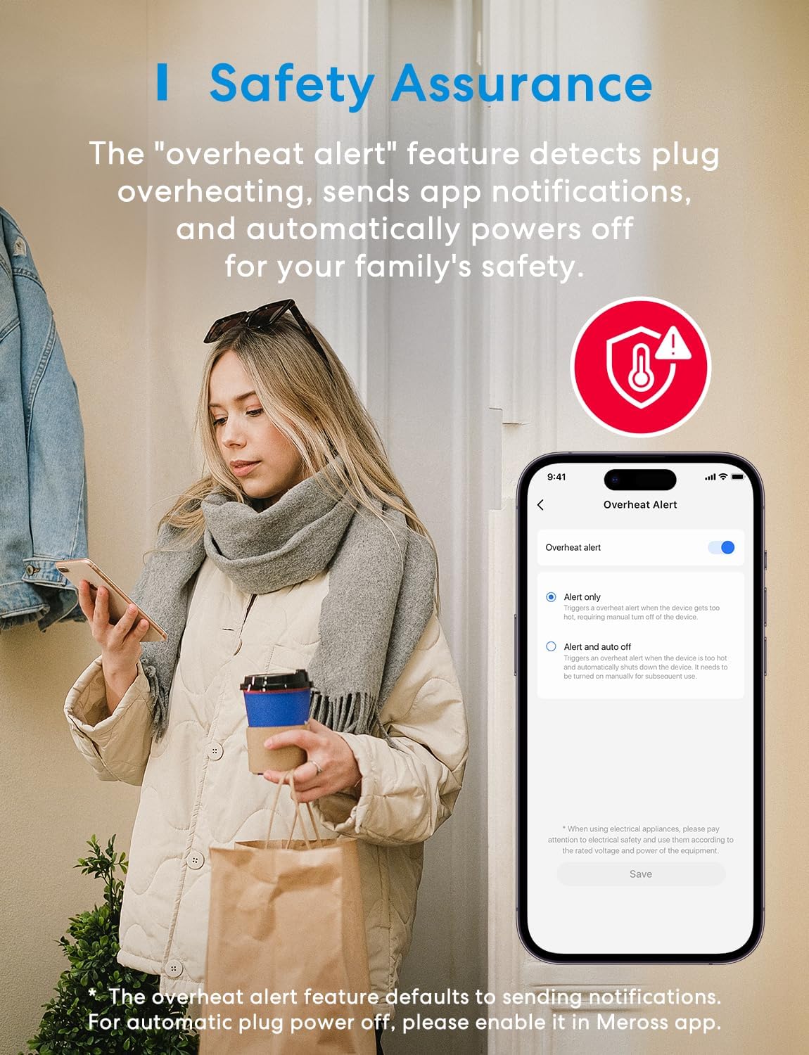 Meross Matter app control screen demonstrates remote scheduling.