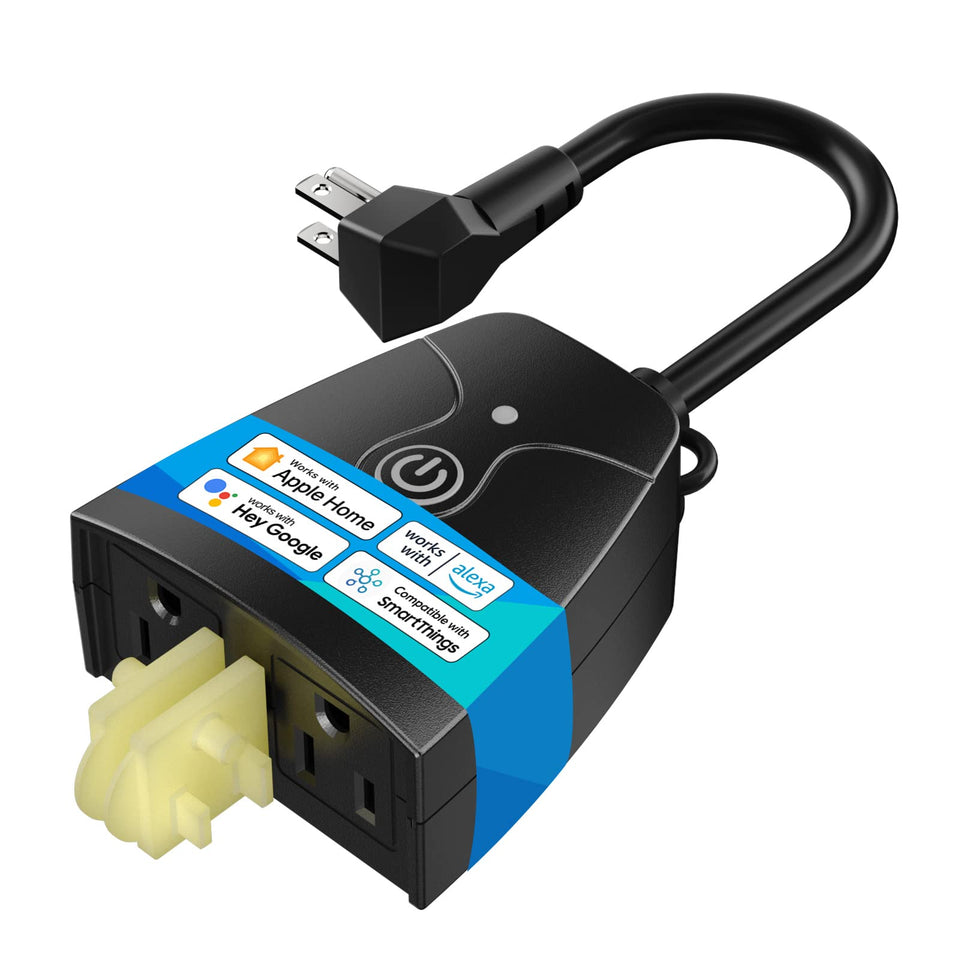 Meross outdoor smart plug with dual outlets for independent control