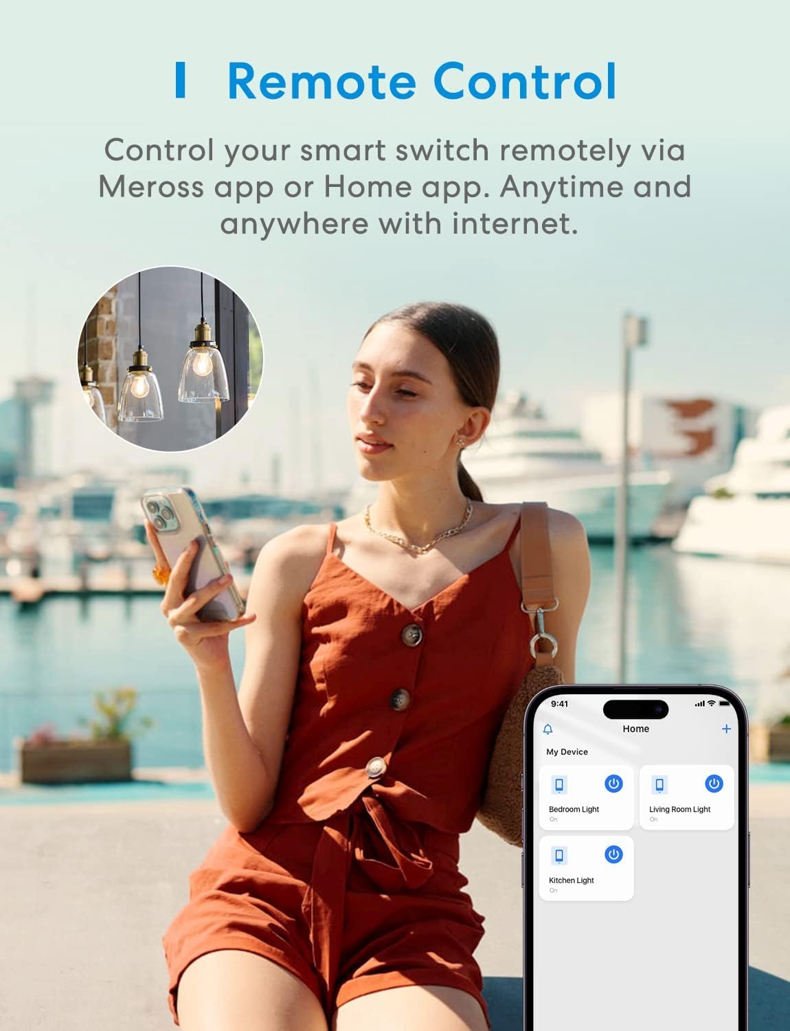 Schedule lights by time, sunrise or sunset for automation.