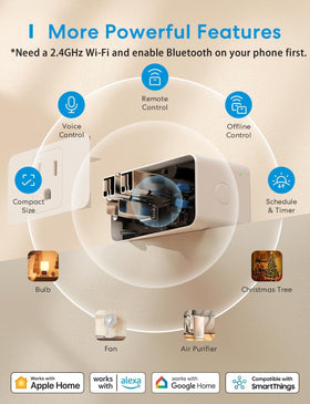 Meross Smart Plug Mini app schedule ensuring lights turn on automatically.