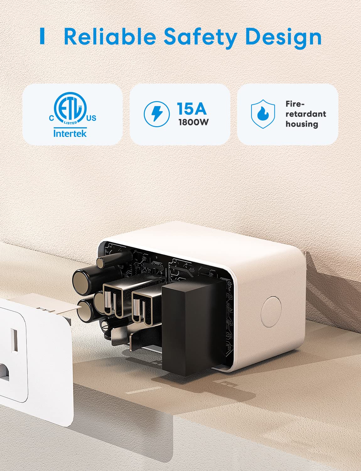 meross Smart Plug Mini powering a lamp and coffee maker.