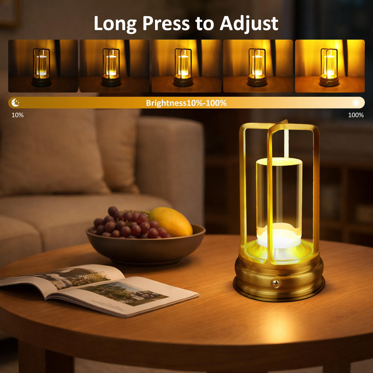 MeRGBWLife cordless table lamp color modes let you switch warmth easily