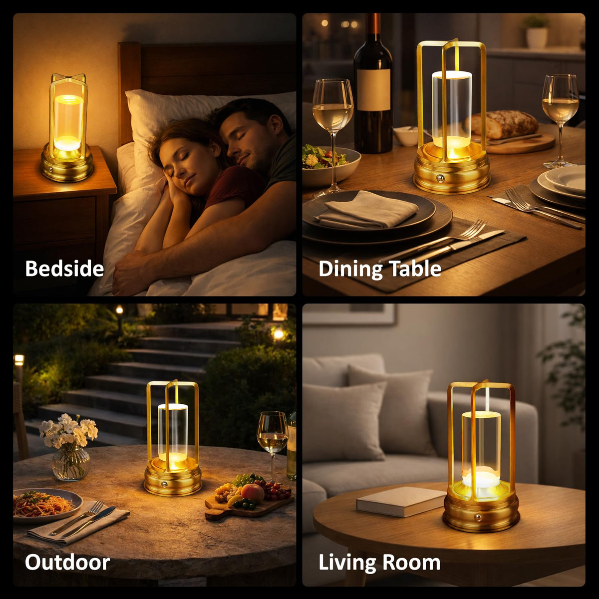 MeRGBWLife cordless table lamp stepless dimming offers precise brightness control