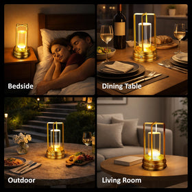MeRGBWLife cordless table lamp stepless dimming offers precise brightness control